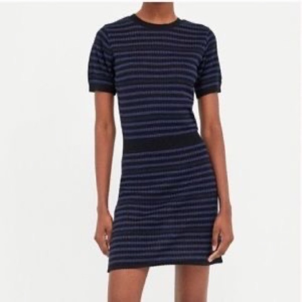 Zara Black&Navy knit dress